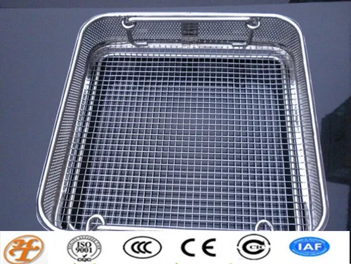 woven mesh/crimped mesh/welded mesh sterilization basket