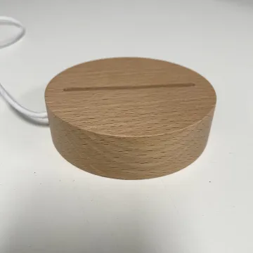 7 Colors Changeable USB Powered Wooden Base Lamp