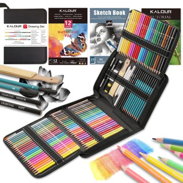 Kreatives Kunstkit: Färben, Zeichnen und Malerei Set für Kinder und Erwachsene