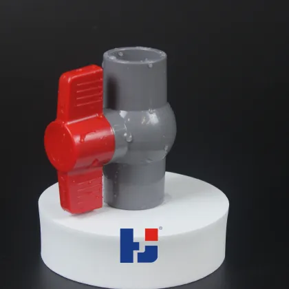 HJ Brand Compact Ball Valve: ASTM SCH40, 1/2\" PVC Ball Valve