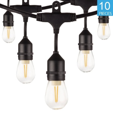 Patio decorative holiday lighting 10meter led string light with 10 pieces s14 1.5w led bulb lights