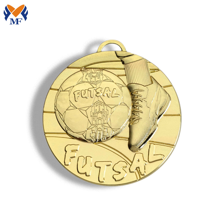 Engros metal guld futsal medaljer