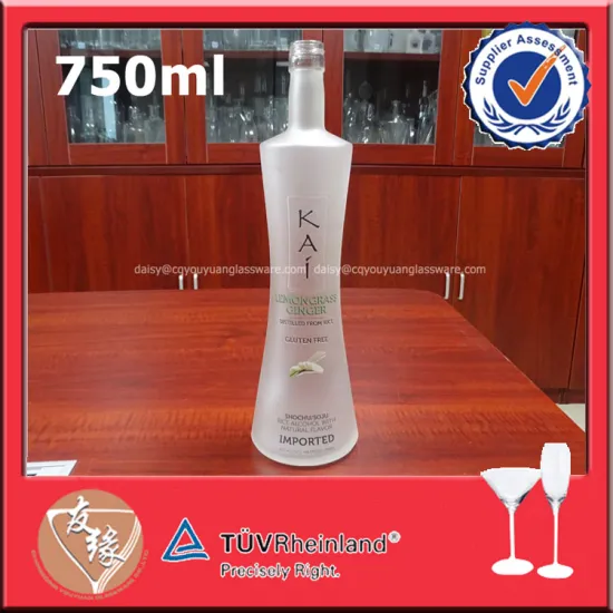 Various type weight empty 750ml vodka wine glass bottle for sale