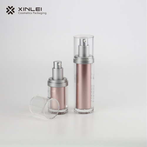 100ml Standard cylinder pink cosmetic lotion pump bottle