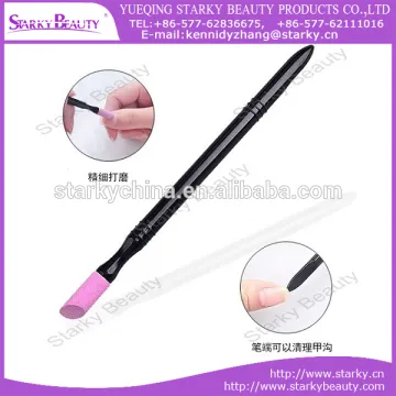 Black Plastic Handle Art Sanding Nail Remover Stone Pusher
