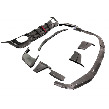 Kit per il corpo Audi RS6/RS7 C8 personalizzato: labbro anteriore in fibra di carbonio, gonne laterali, diffusore posteriore, spoiler (2019-2023)