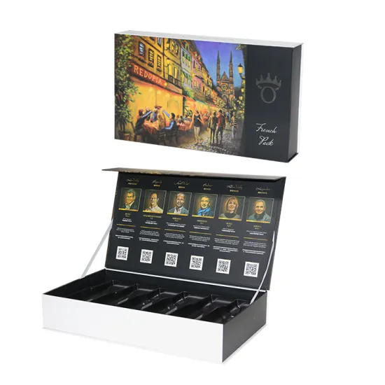 Wine Box With Black Plastic Tray