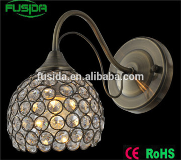 Bulb shaped metal indoor/outdoor antique arabic Led crystal wall light
