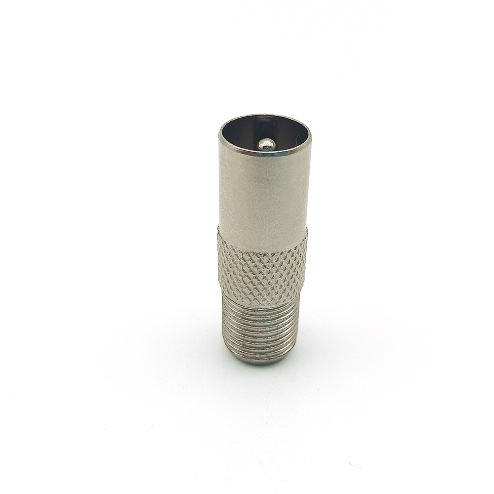 F Female To TV Male Plug Coaxial Adapter