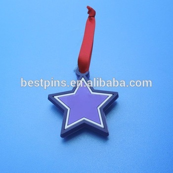 custom PVC made christmas star charms hanging