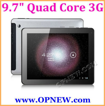 HOT 9.7 INCH 3G Tablet PC WCDMA Mobile Phone Call build-in 3G Android 4.2 IPS XGA Screen Bluetooth Luxury Metal OPNEW 1024*768