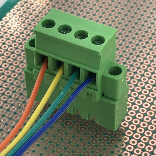 Bloco de terminais de PCB reto vertical com parafuso de travamento