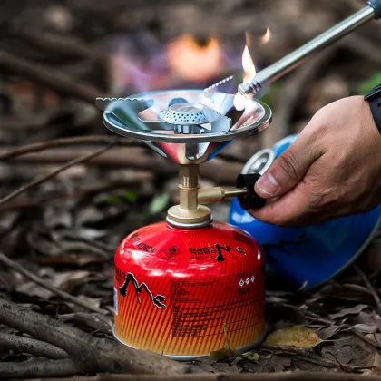Outdoor Camping Integrated Stove - Mountaineering Gas Stove Set for Picnic