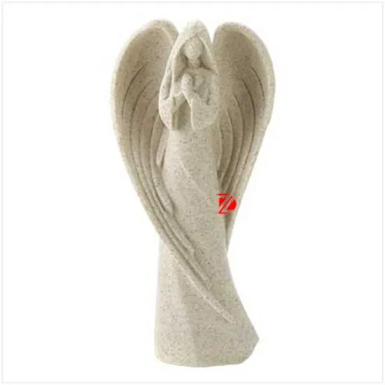 stone abstract praying angel statue