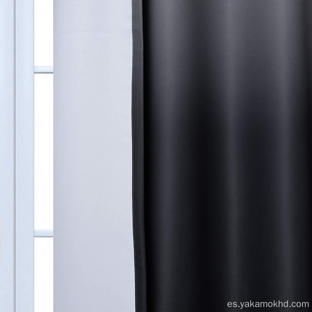 Cortinas Ombre negras con bolsillo para barra