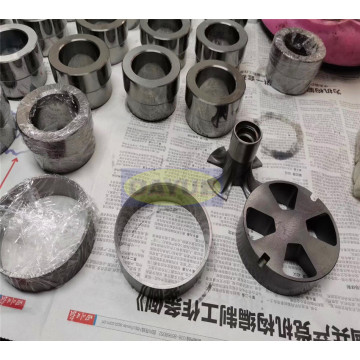 Cemented carbide pump plungers and mechanical seal rings