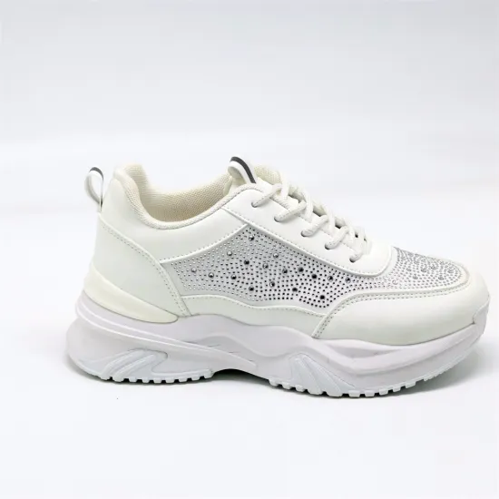 White Chunky Platform Sneakers: Lightweight, Non-Slip, and Waterproof Walking Shoes for Women