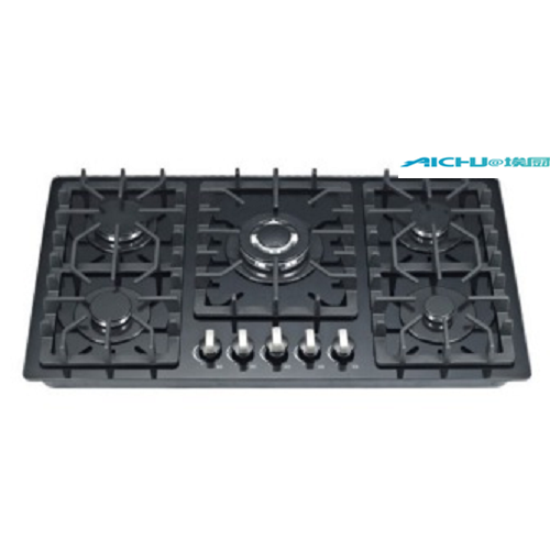 Tempered Glass Built In 5 Burners Gas Hob