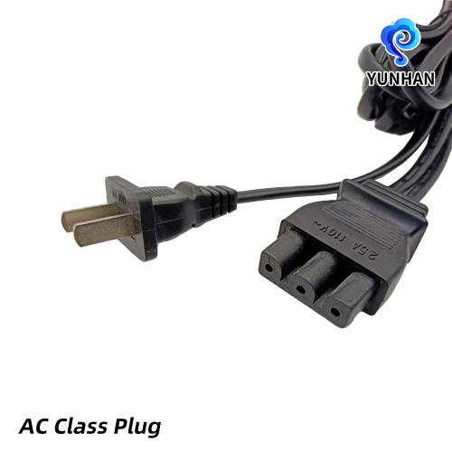 Kabel Listrik CE Dua Pin Datar Non-Terpolarisasi Amerika