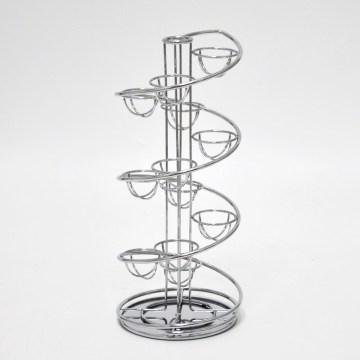 Rotating 12 ways metal egg stand