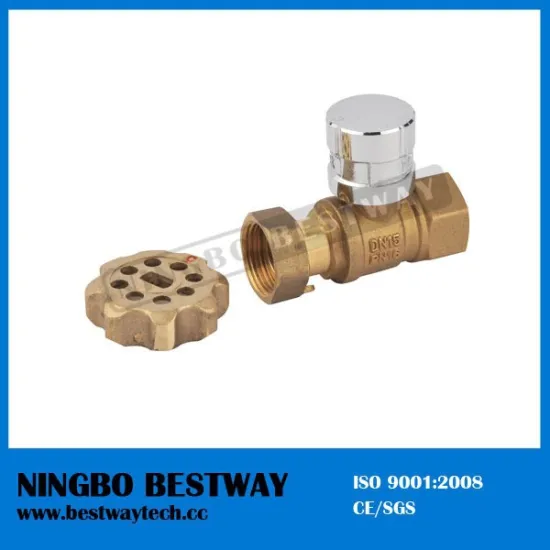 forged brass lockable ball valve with magnetic lock