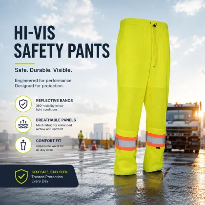 High Visibility Reflective Safety Men Work Pants
