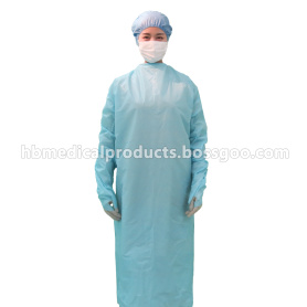 disposable blue PE Gown