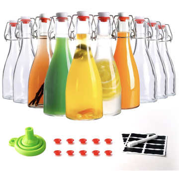 Botellas de cerveza de 10 vidrio premium con sellos herméticos