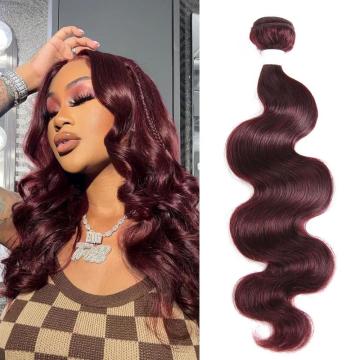 Burgundy Bundles 99j Body Wave Human Hair