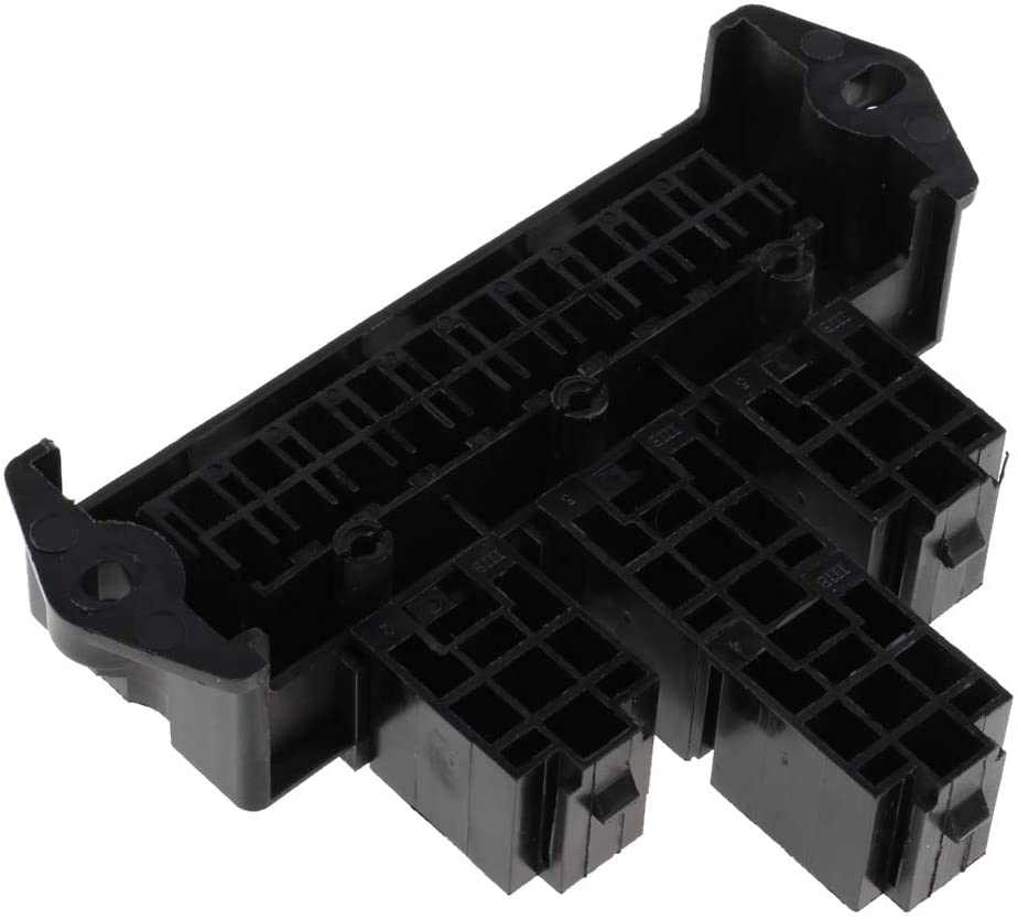 10 Way Fuse Box 4-Pin Socket Relay Fuse Holder Block Standard Fuses Load Protection