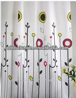 printed shower curtain pvc