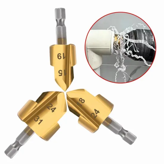 Universal PPR Lifting Drill Bit Set for Water Pipe Repair - Sizes 20/25/32mm, Hexagonal Handle