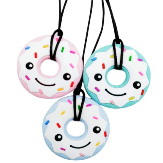 Autism and ADHD Sensory Chew Necklace: Donut Design for Girls