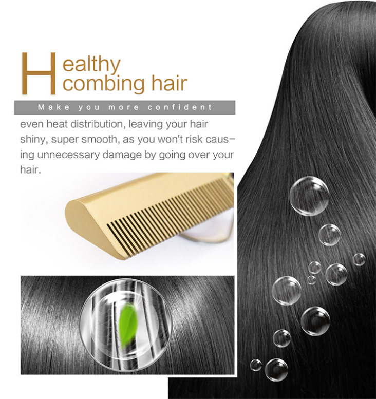 Wholesale Electric Hot Comb Hair Straightener for African American 4B 4C Natural Curly Hair and Wigs Straightener With Comb