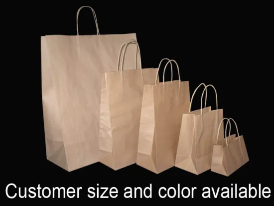 Kraft paper merchandise bags