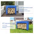 Blue Oxford Fabric Cover Firewood Rack Outdoor