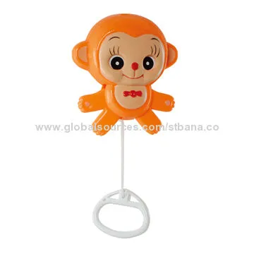 Pull cord string monkey mini music box
