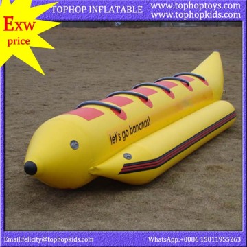 china manufacturer pvc tarpaulin inflatable flying fish banana boat raft for fishing