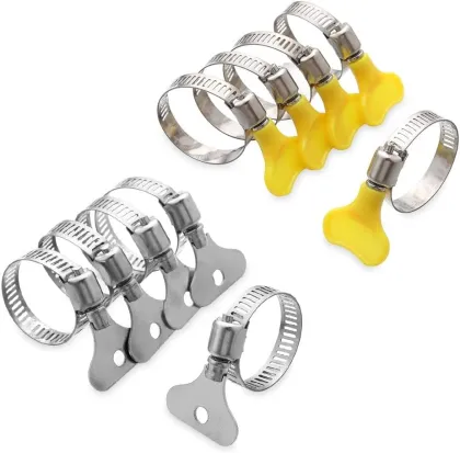 Adjustable Plastic Handle Hand Twist Hose Clamps