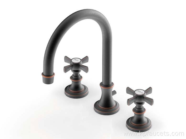 Brushed Gold Widespread Bathroom Faucet