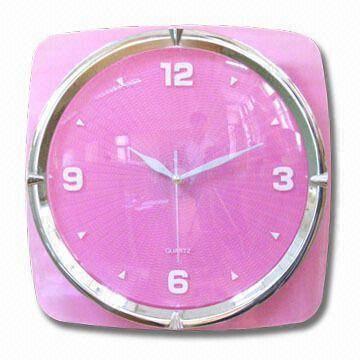 Wall Clock in Various Colors and Finishes, Customized Logos are Accepted, Measures 34 x 34cm