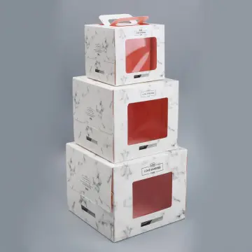 Tall window cake box