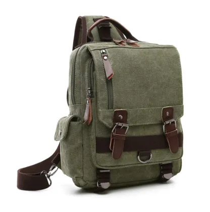 HZ Men's Crossbody Canvas Chest Bag: An Ideal Outdoor Oblique Chest Single Shoulder Bag