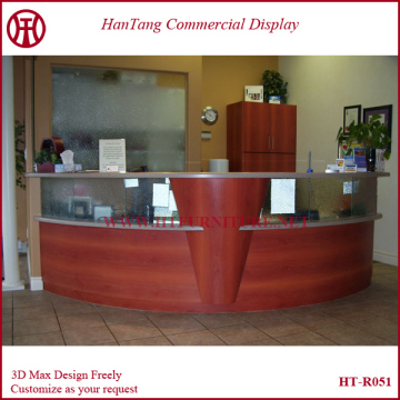 High Standard modern round curved shop counter