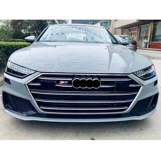 Auto ABS Grille Gloss Black/Silver for Audi A7 C8