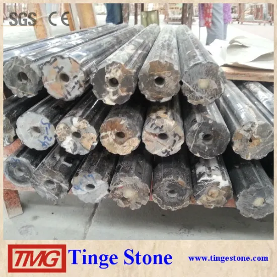 Marble column and marble pillar round designs with inner steel