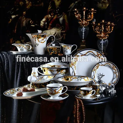 300ML Luxury Bone China Ceramic Gravy Boat of Knight