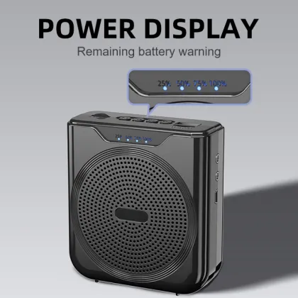 Professional High-Quality Microphone Bluetooth Speaker with Portable Lapel Microphone for Enhanced Sound Amplification