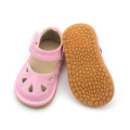 Pink PU Leather Squeaky Shoes