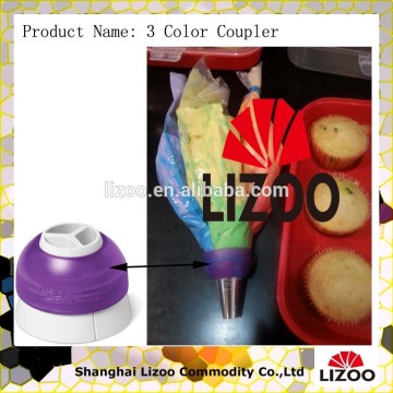 New Ideal Decorating cake Colorswirl 3-Color Coupler Decorating tool